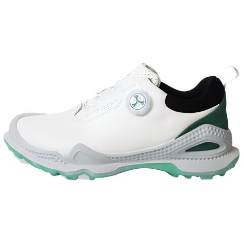 Xceo1996 Wear resistant And Waterproof Low top Golf Shoes Unisex White Green