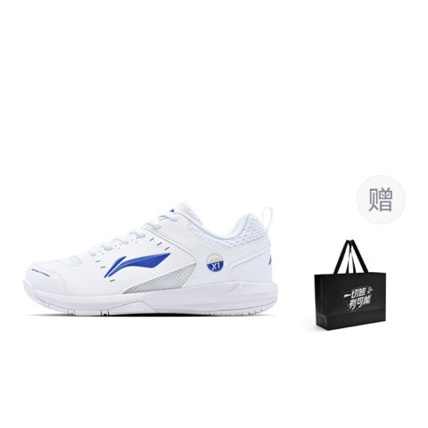 Li Ning Rocket Shoe 2.0 Slip Resistant, Abrasion Resistant, Lightweight Low top Badminton Shoes Unisex White Blue