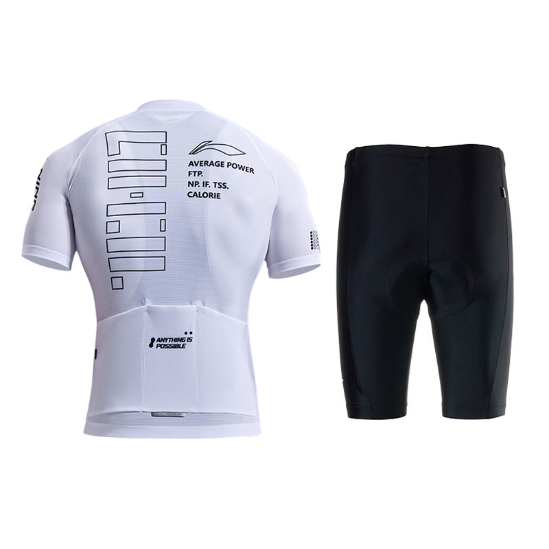 Li Ning Cycling Suits Men’s Black Crew Neck Thin