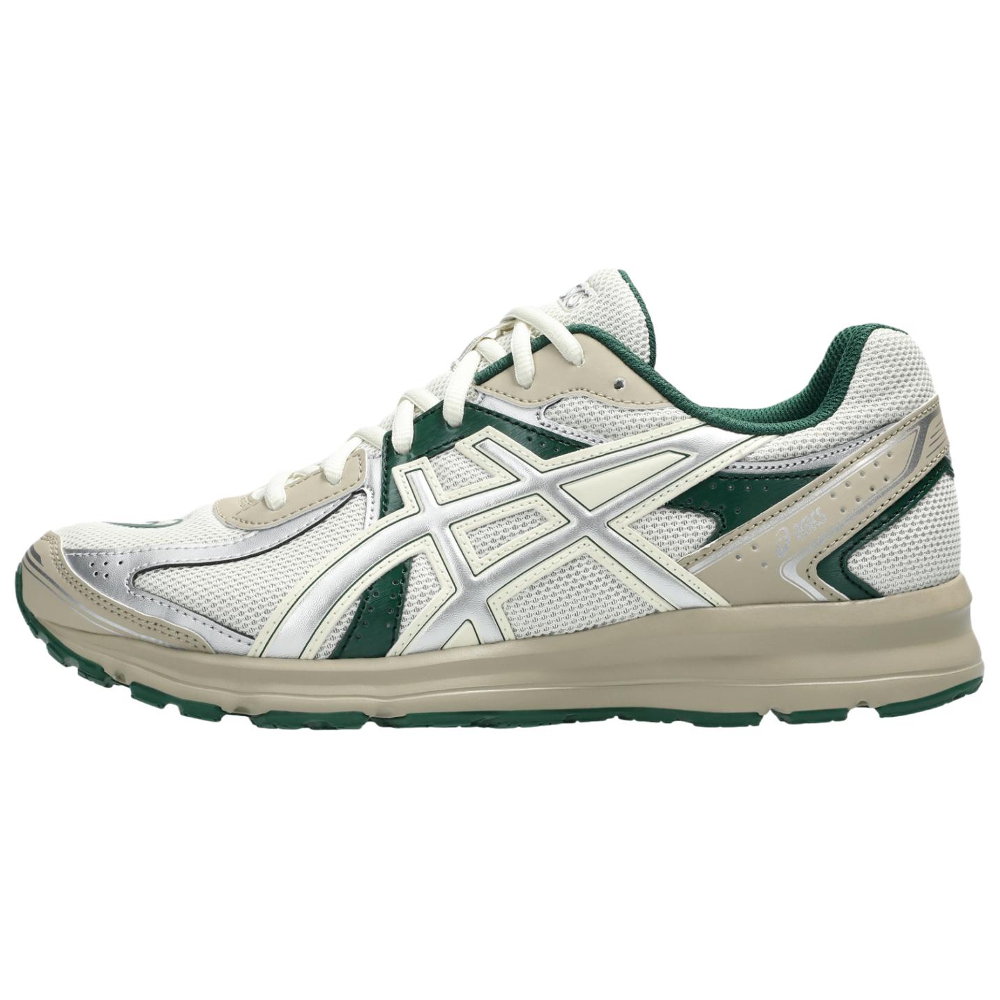 ASICS JOG 100S Cushioning Breathable Running Shoes Unisex Beige Silver Green