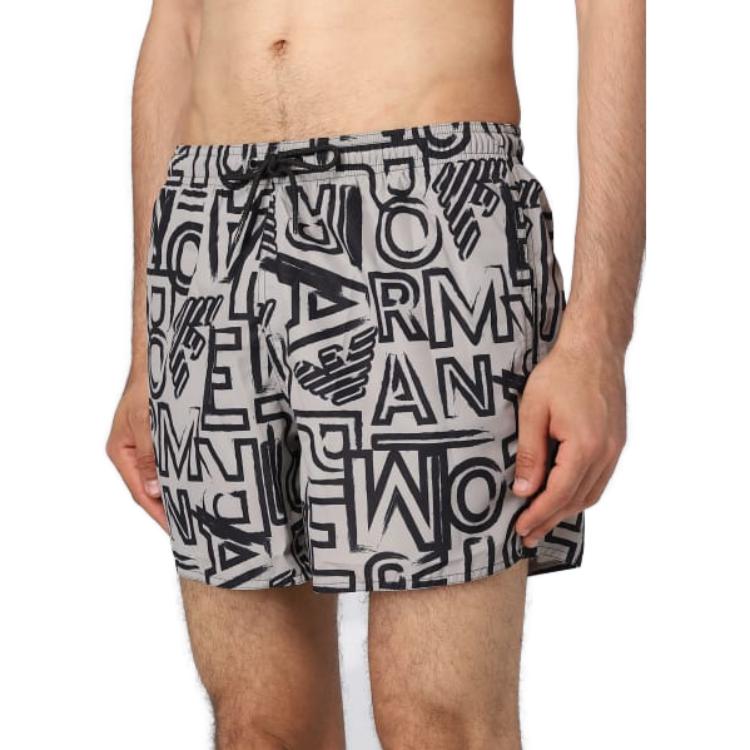 EMPORIO ARMANI Logo Printed Drawstring Swim Shorts