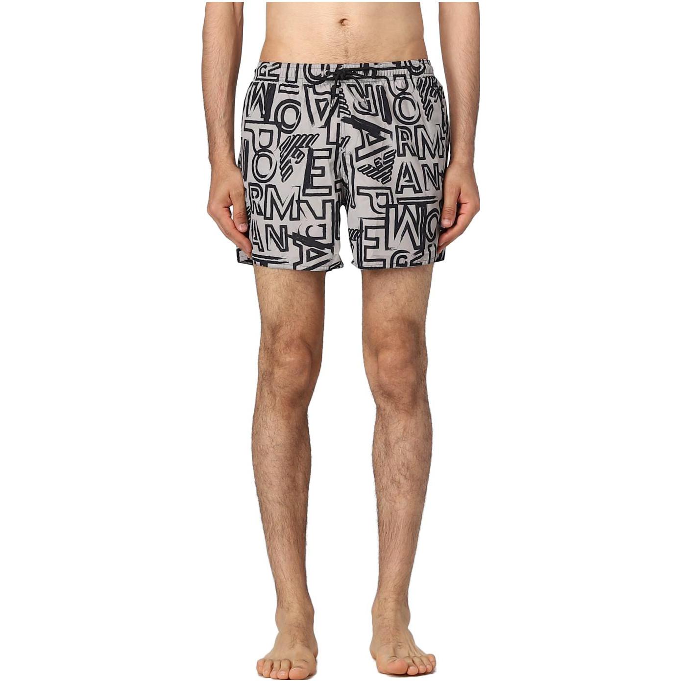 EMPORIO ARMANI Logo Printed Drawstring Swim Shorts
