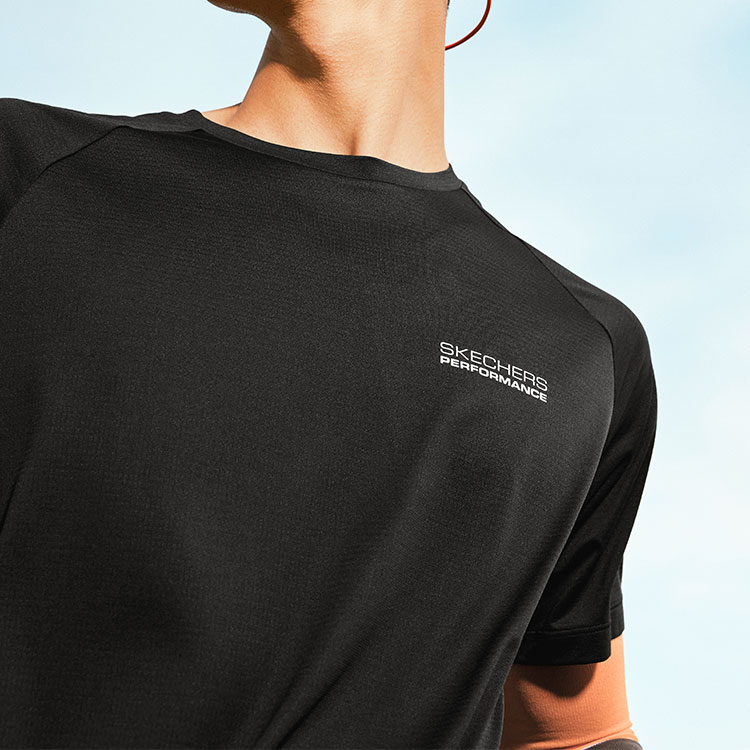 Skechers Comfortable Technology Cooling Collection T Shirt Men’s Carbon Black