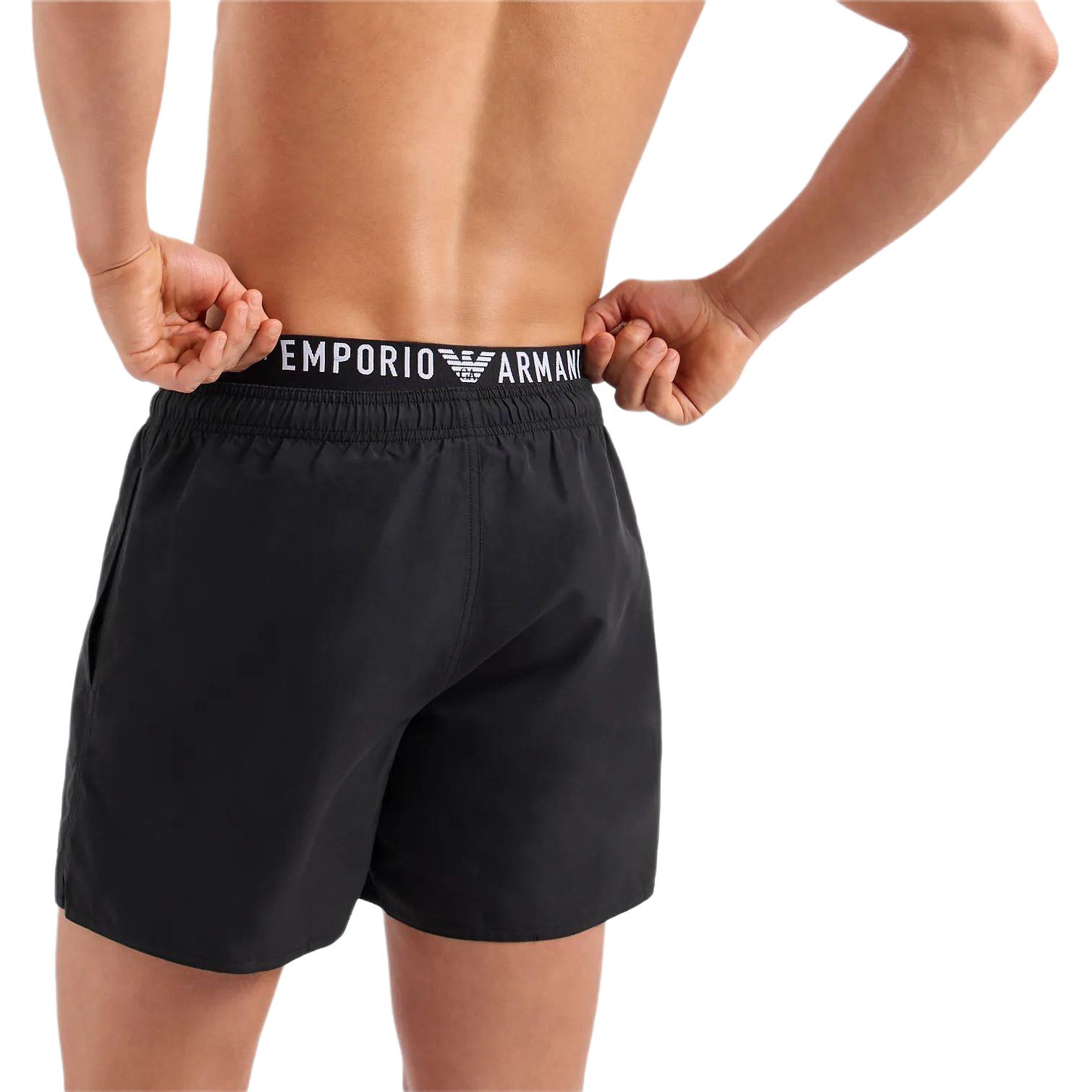 EMPORIO ARMANI SS24 Beach Shorts Men’s Black