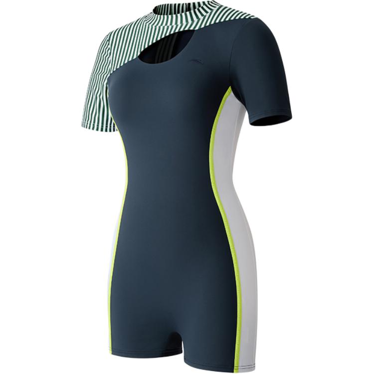 Anta One piece Swimsuit Women’s Dark Blue/Green White/Ecru