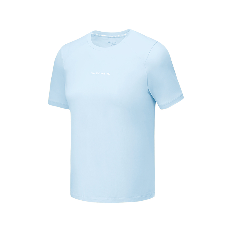 Skechers SS25 Quick Dry T Shirts Women's Frost Blue
