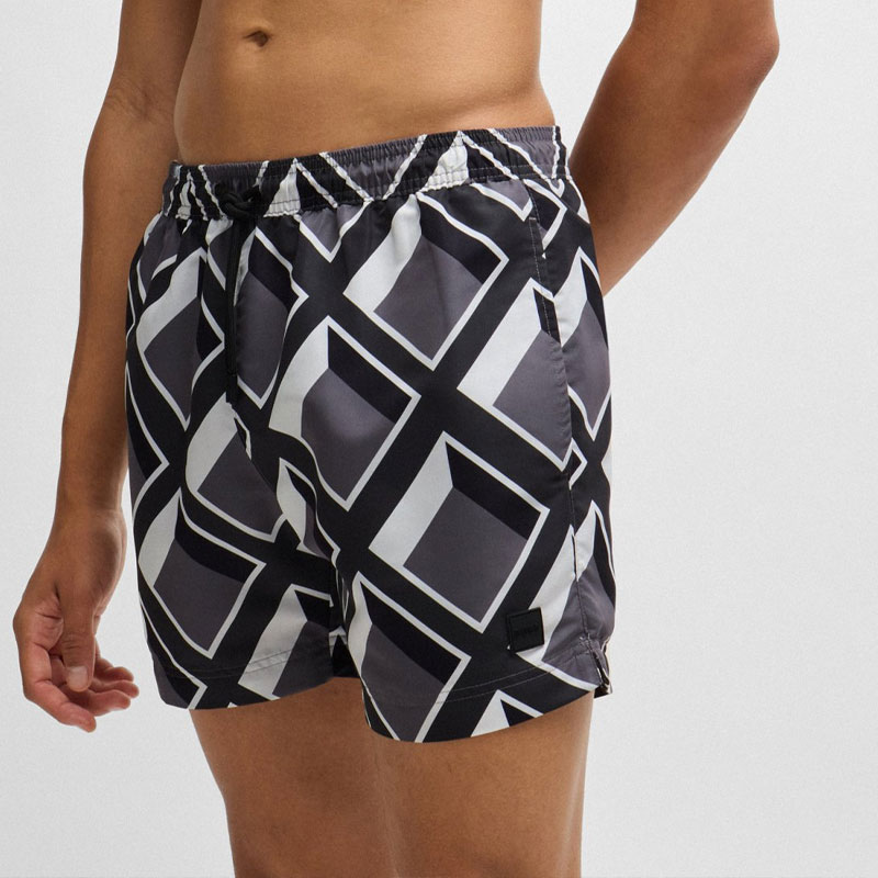 HUGO BOSS SS25 Beach Shorts Men’s Dark Gray