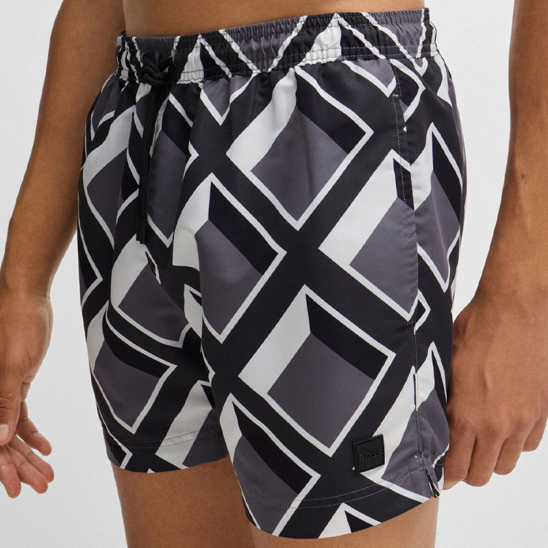 HUGO BOSS SS25 Beach Shorts Men’s Dark Gray