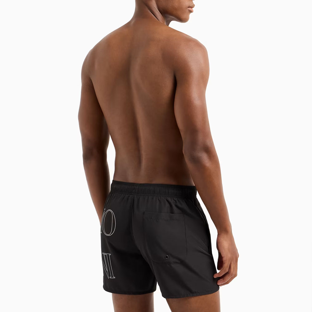 EMPORIO ARMANI Asv Swim Shorts In Bold logo Recycled Fabric