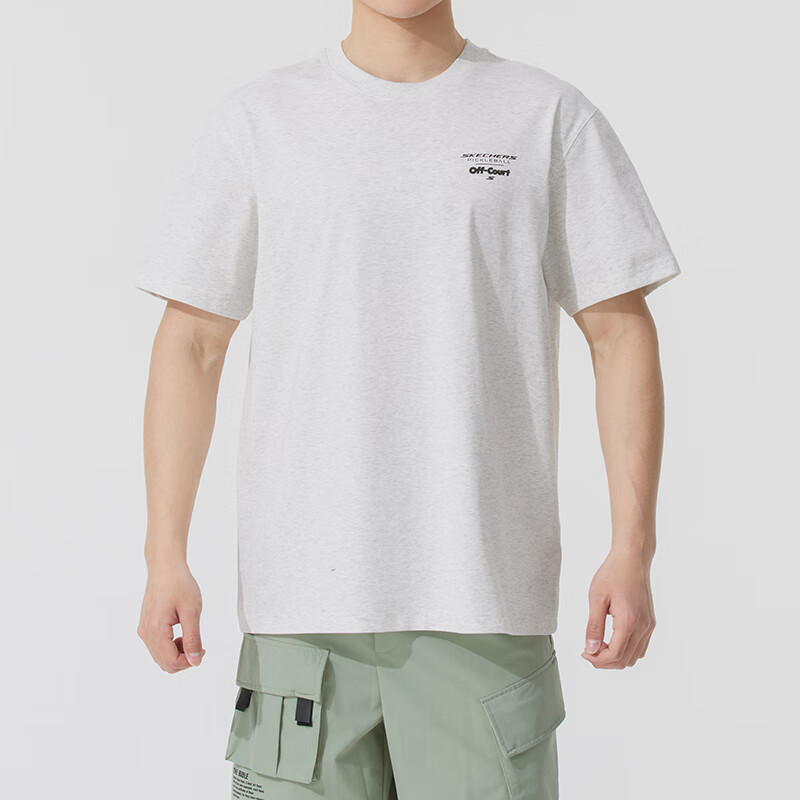 Skechers Comfortable Sports Collection T Shirt Men’s Light Gray 0248