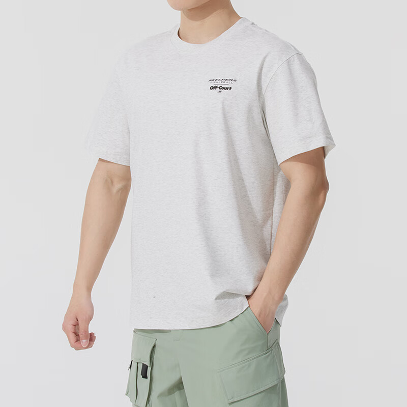 Skechers Comfortable Sports Collection T Shirt Men’s Light Gray 0248