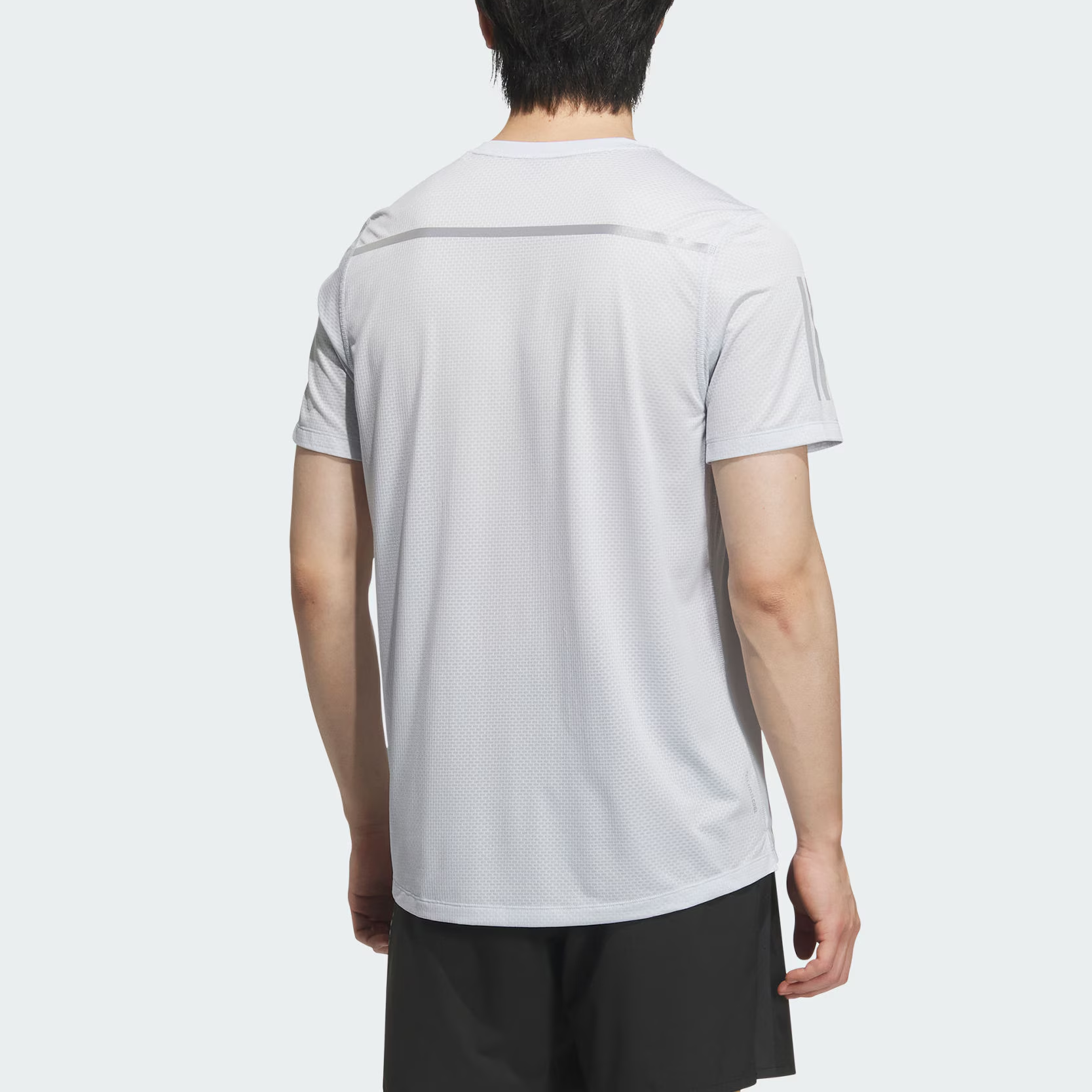 Adidas Own The Run Climacool COOLER Running T Shirt Men’s Light Blue/Dark Silver Gray