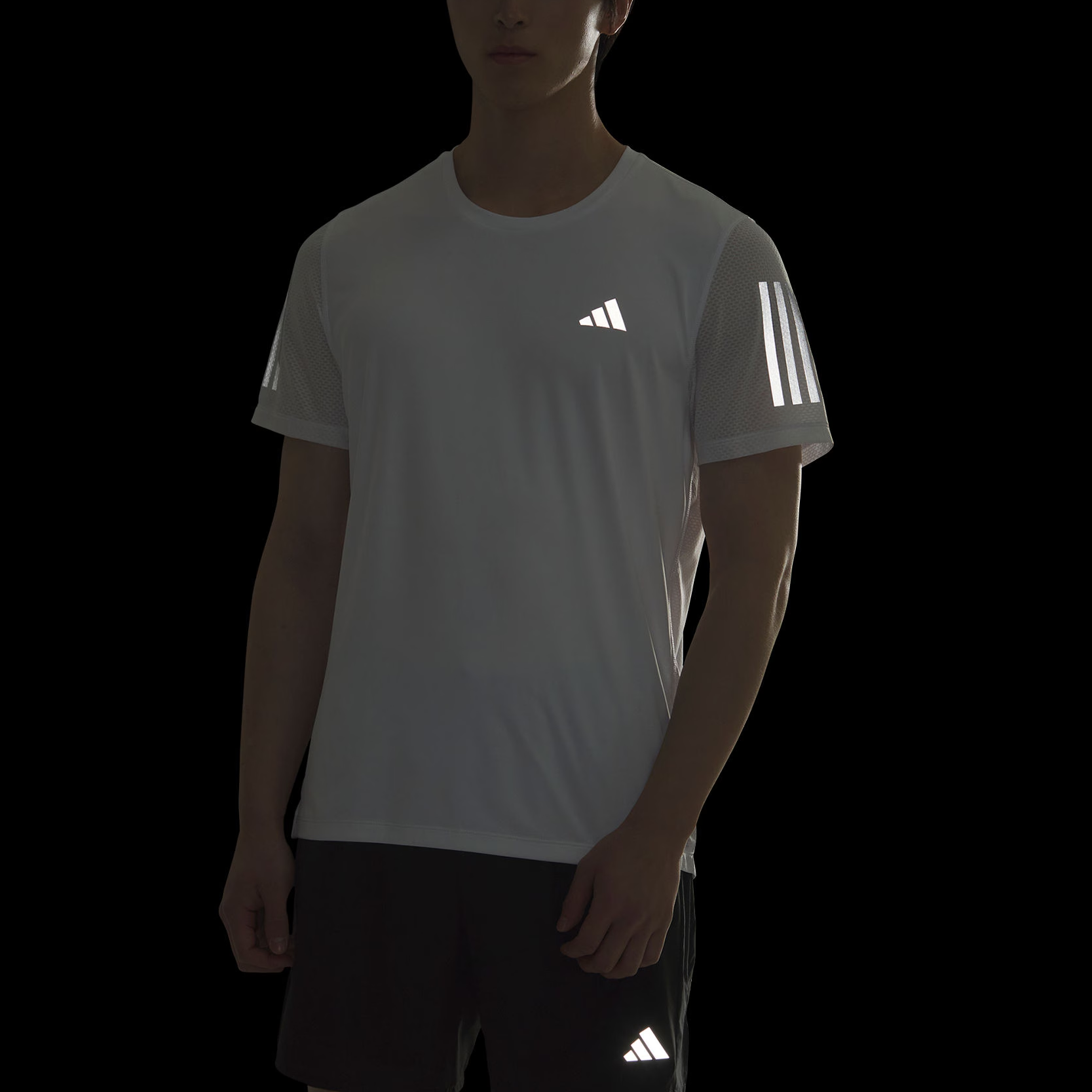 Adidas Own The Run Climacool COOLER Running T Shirt Men’s White/Dark Silver Gray