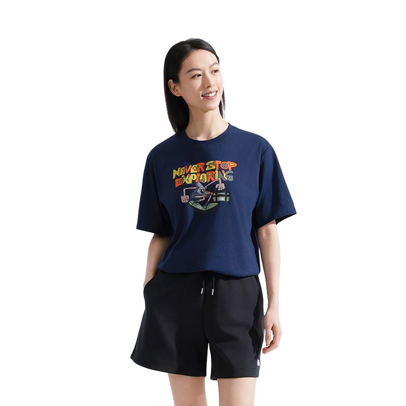 THE NORTH FACE NEVER STOP Exploring Quick Dry T Shirts Unisex The North Face Summit Blue