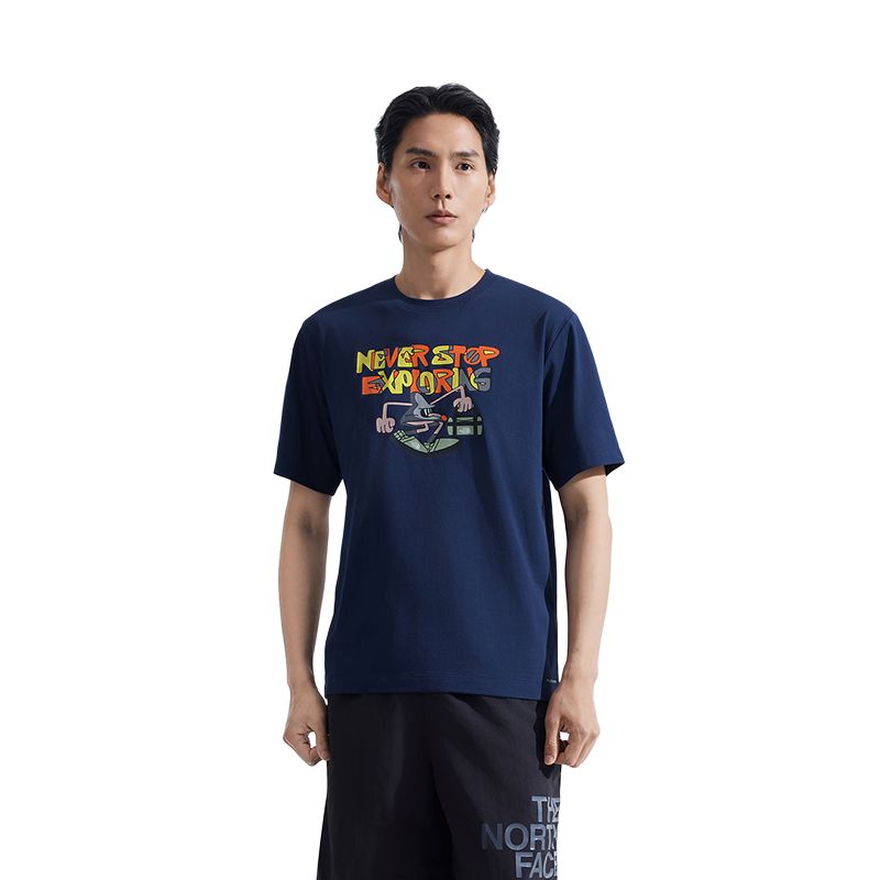 THE NORTH FACE NEVER STOP Exploring Quick Dry T Shirts Unisex The North Face Summit Blue
