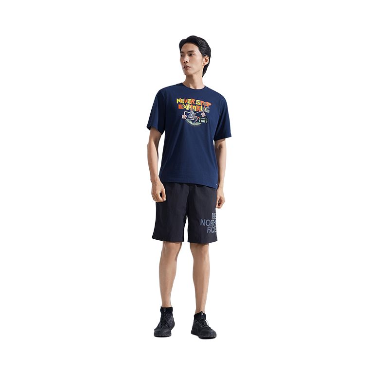 THE NORTH FACE NEVER STOP Exploring Quick Dry T Shirts Unisex The North Face Summit Blue