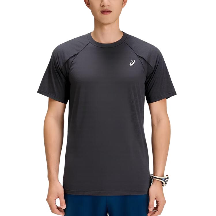 ASICS Running T Shirts Men’s Black Moderate