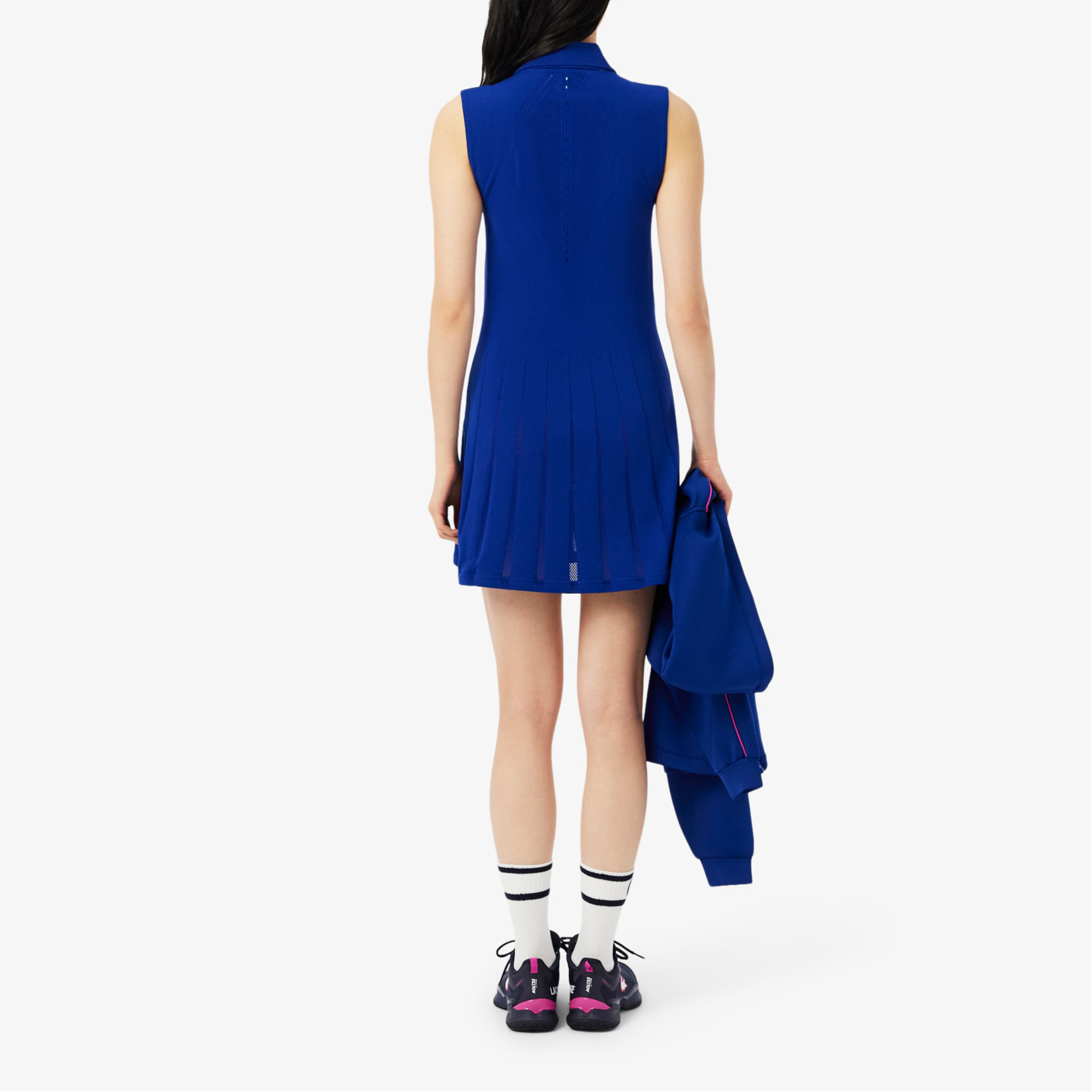 LACOSTE Sleeveless Dress Women’s Two Piece Set I10/Royal Blue/Rose Red