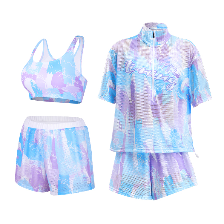 Li Ning Swimsuit Set Women’s Pink Floral