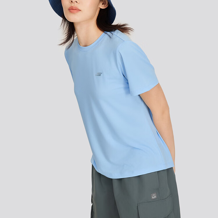 Skechers Quick Dry T Shirts Women’s Frost Blue 03ZS