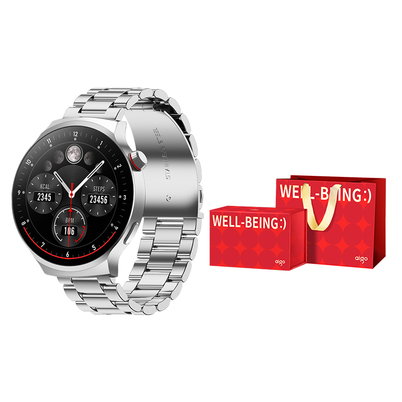 AIGO V8 Spherical Glass Screen Smart Watches