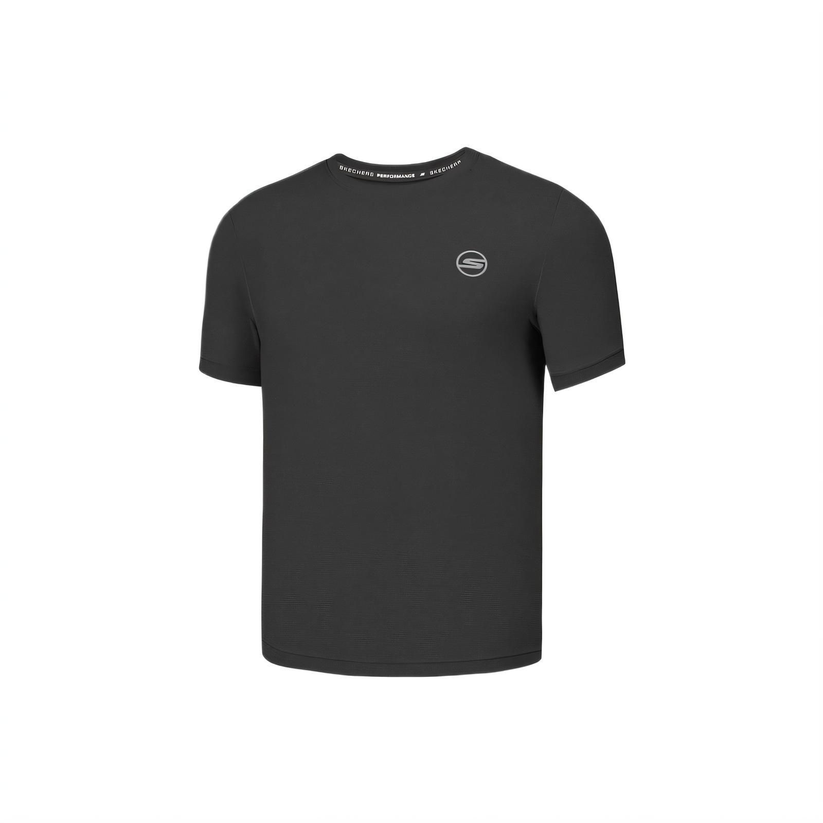 Skechers Quick Dry T Shirts Men’s Carbon Black 0018
