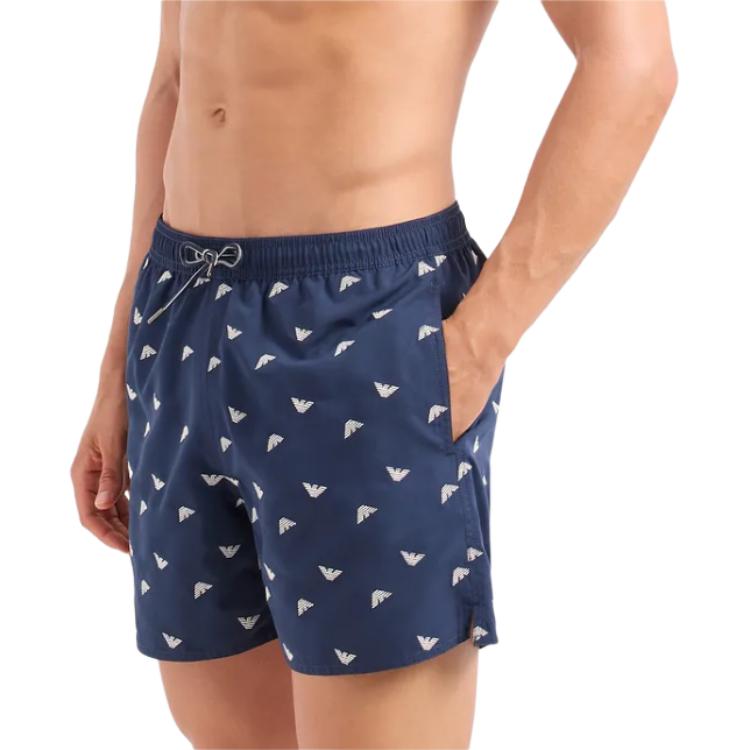 EMPORIO ARMANI Logo embroidered Swim Shorts