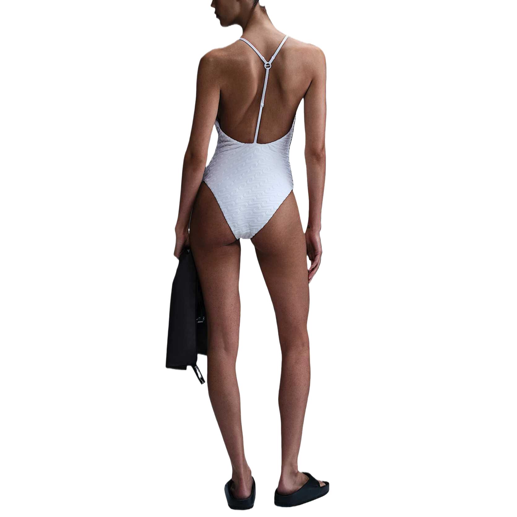 Nike Swoosh Swim Link One piece Swimsuit Women’s White