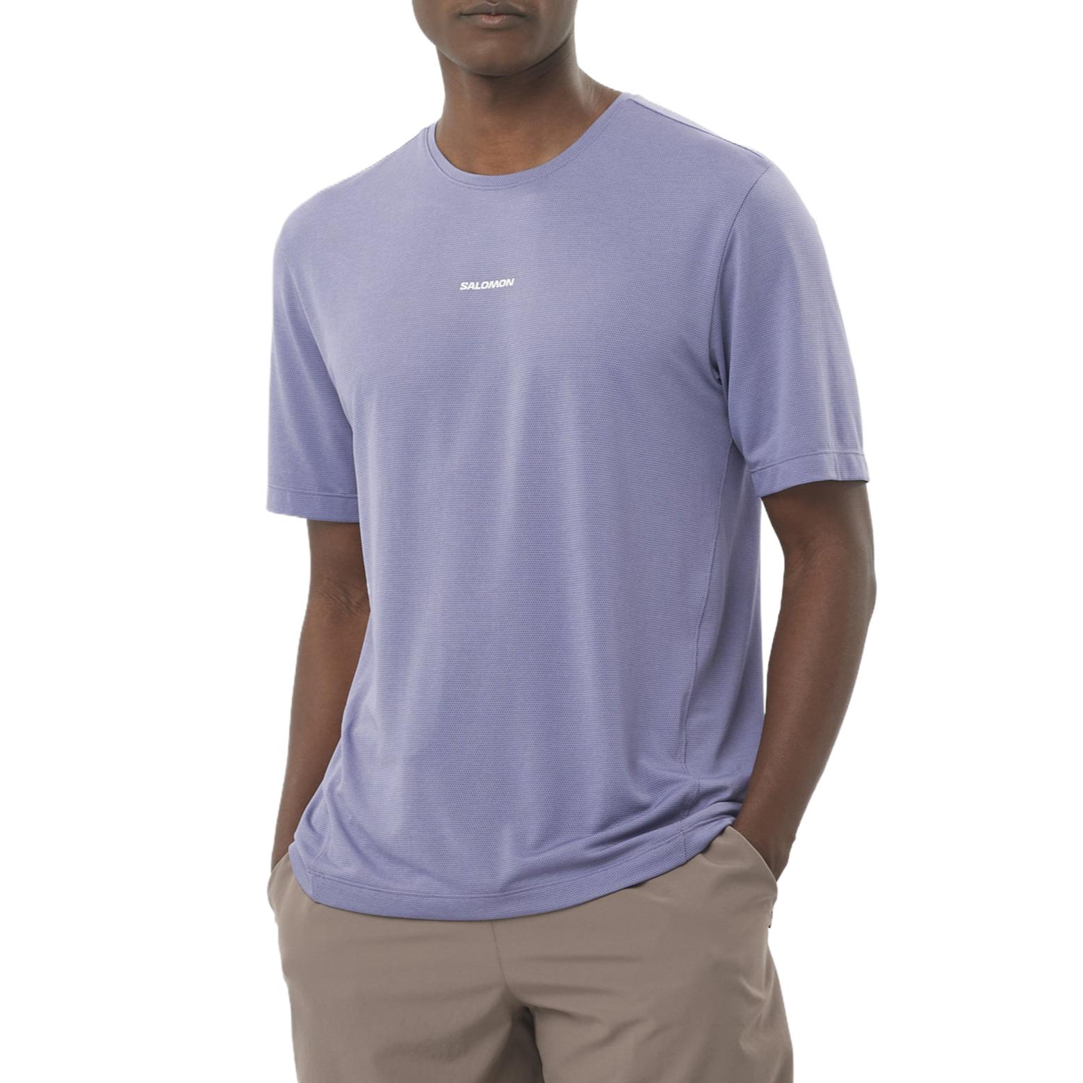 SALOMON Quick Dry T Shirts Men’s Blue Granite