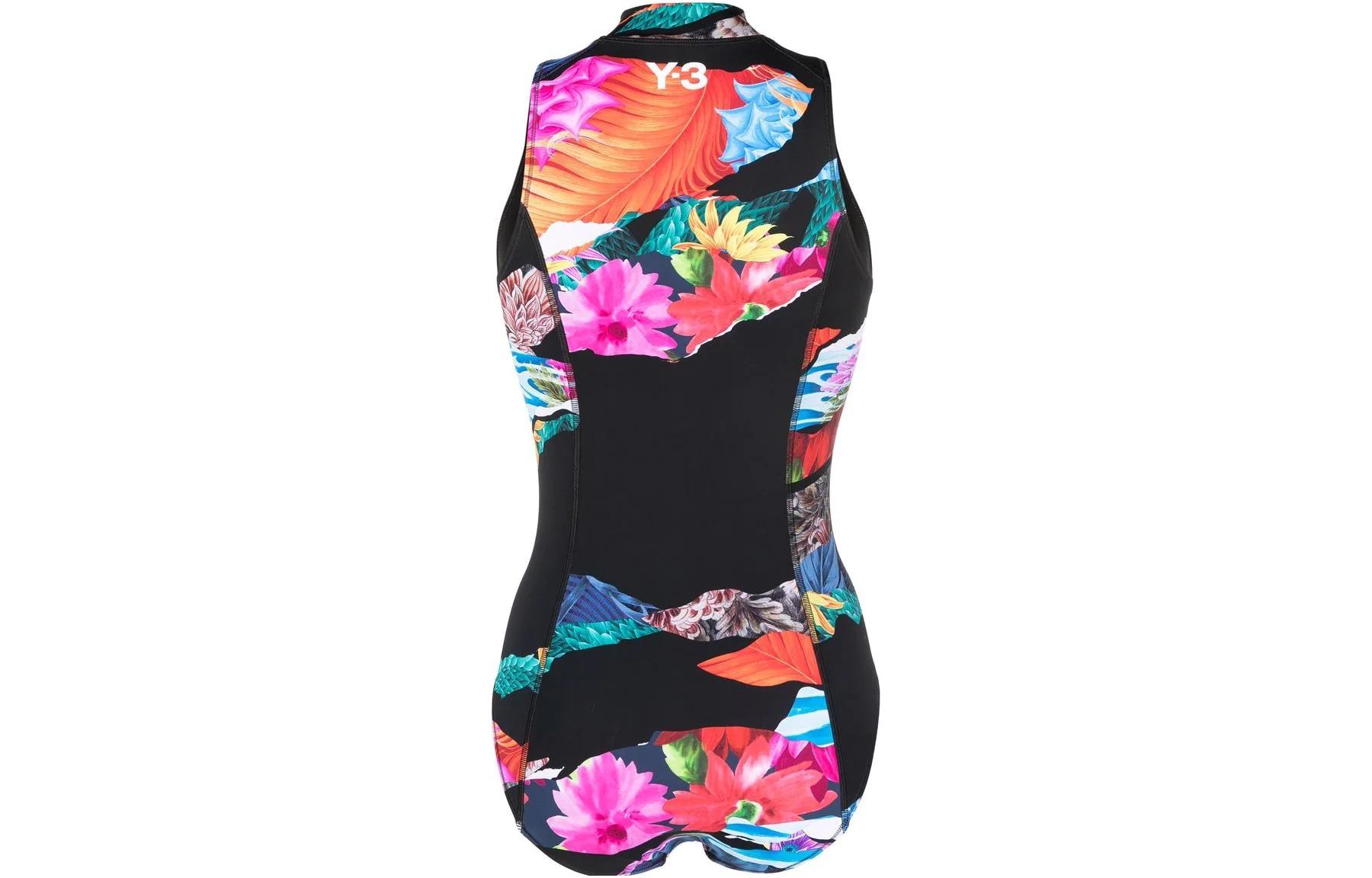 Y-3 Panelled Floral-print Swimsuit
