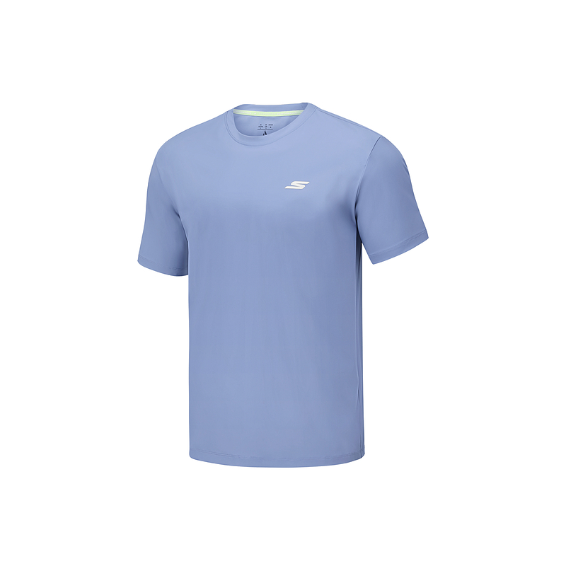 Skechers Quick Dry T Shirts Men’s Storm Rain Blue/02N8