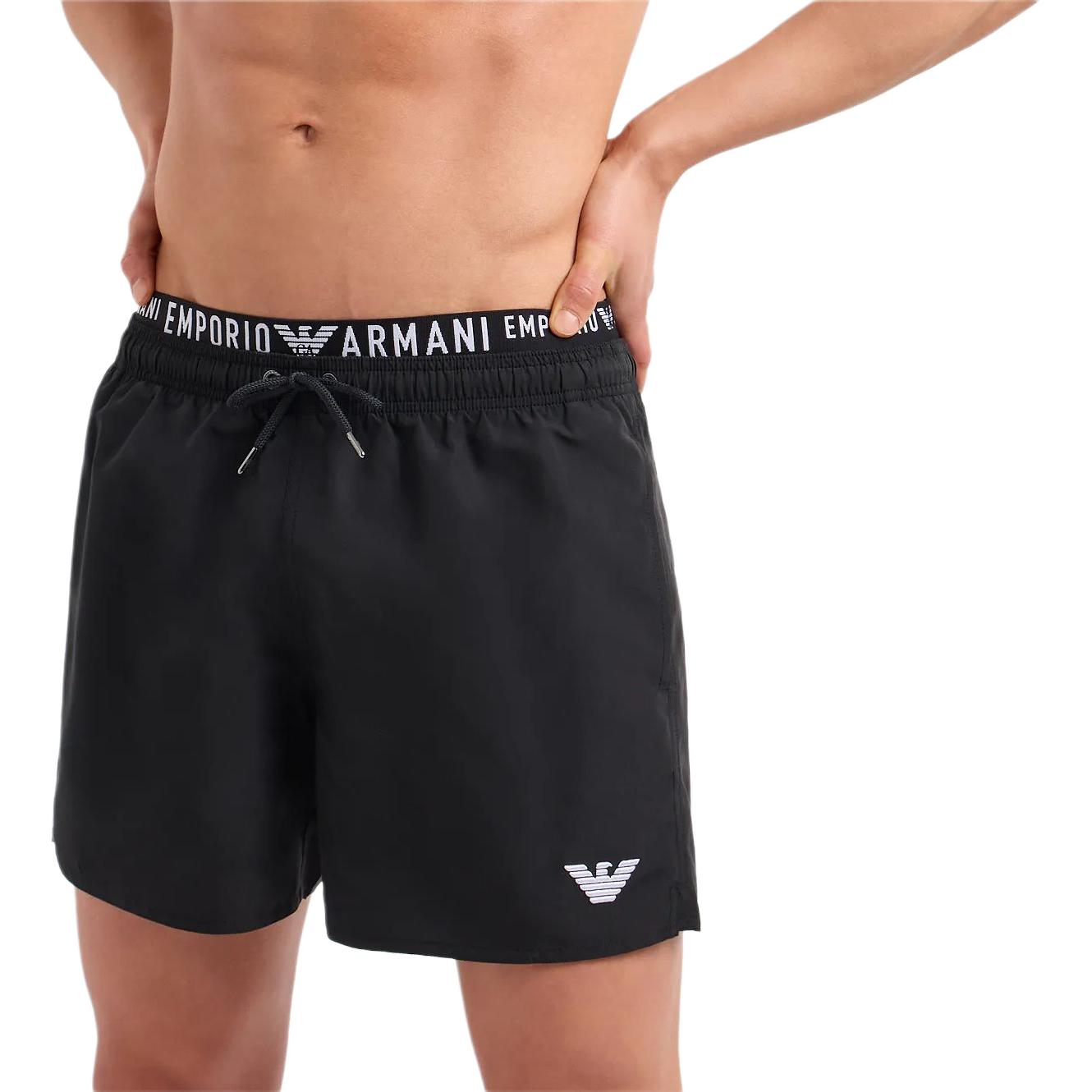 EMPORIO ARMANI SS24 Beach Shorts Men’s Black