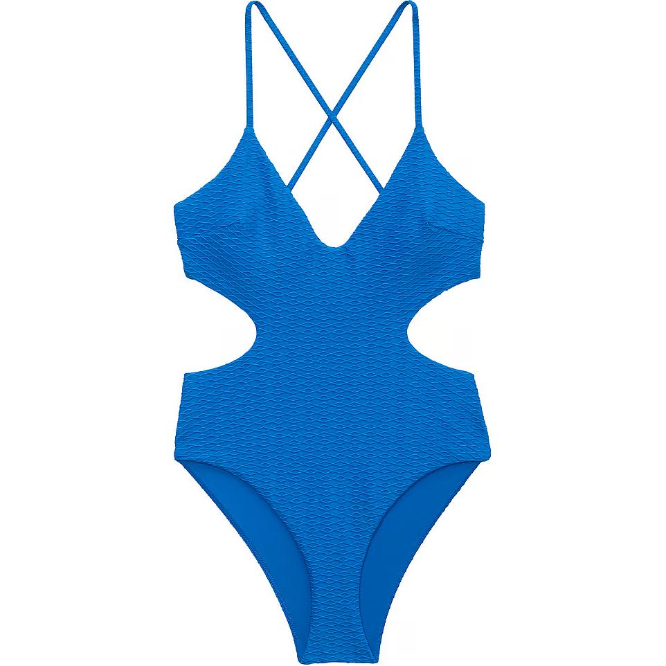 Victoria's Secret Pink The Cut Out Cheeky One Piece Swimsuit/blue One piece Swimsuit Women's Blue