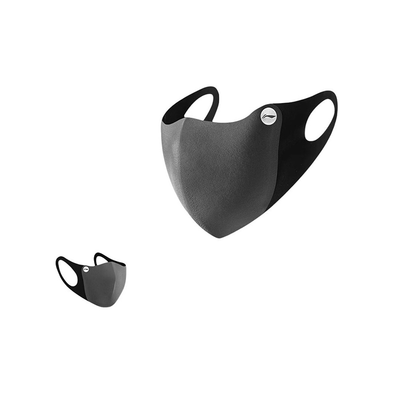 Li Ning Windproof & Dustproof Thermal Masks Cycling Gear Outdoor Unisex Gray Black