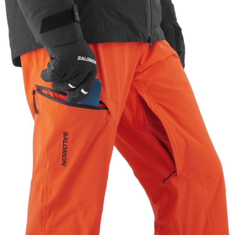 SALOMON BRILLIANT FW24 Ski Pants Men’s Tomato Red