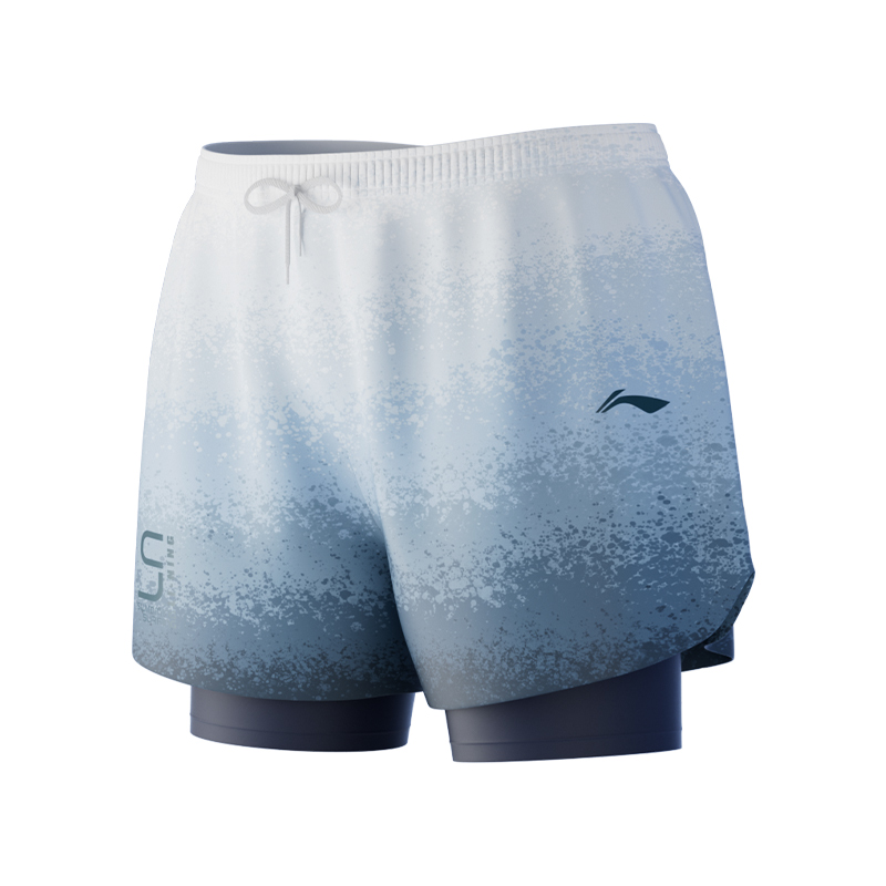 Li Ning Swimming Shorts Men’s White Blue