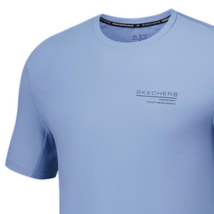 Skechers Quick Dry T Shirts Men’s Pastoral Blue 048A