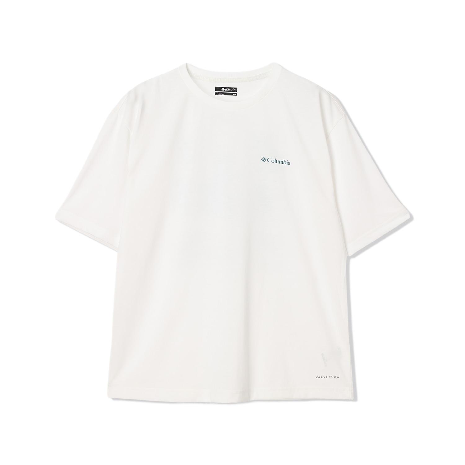 Columbia Cedar Trail Buck Quick Dry T Shirts Unisex White