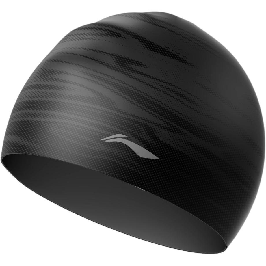 Li Ning Swimming Caps Silicone Swim Unisex One Size Black