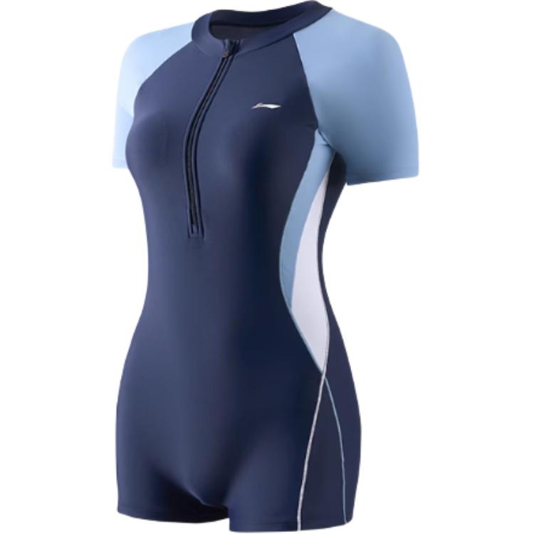 Li Ning Sports Series One piece Swimsuit Women’s Ice Ocean Blue