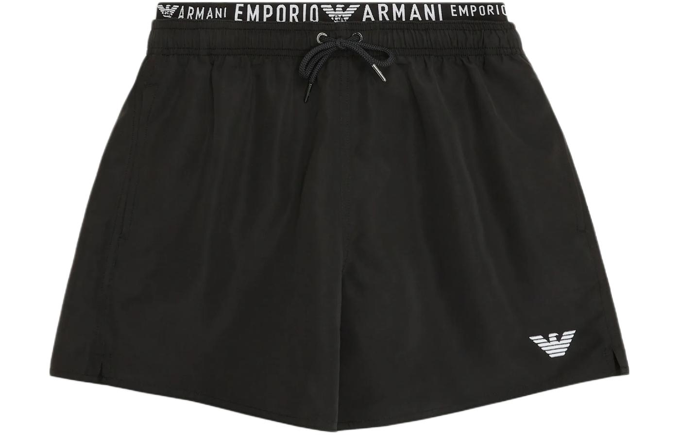 EMPORIO ARMANI SS24 Beach Shorts Men’s Black