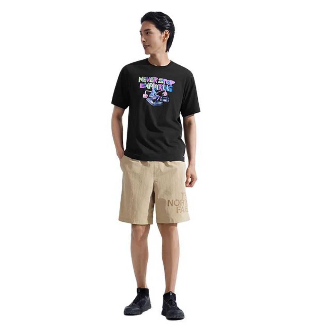 THE NORTH FACE NEVER STOP Exploring Quick Dry T Shirts Unisex Cosmic Black