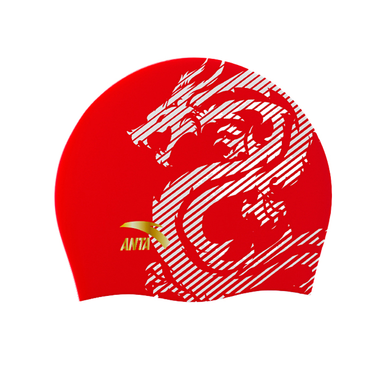 Anta Swimming Caps Silicone Unisex Red