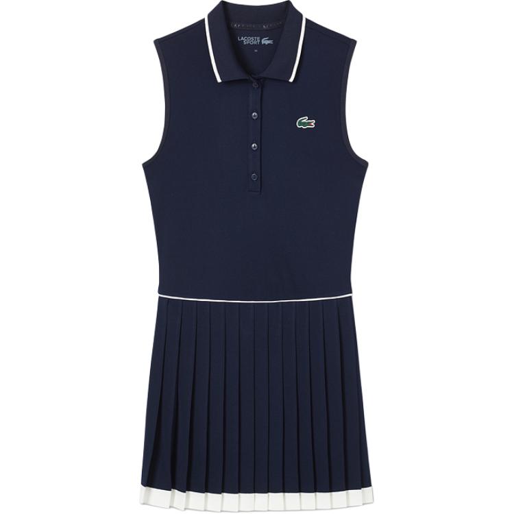 Lacoste logo-embroidery sleeveless mini dress