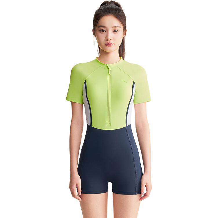 Anta One piece Swimsuit Women’s Bright Yellow/Dark Blue/Ecru