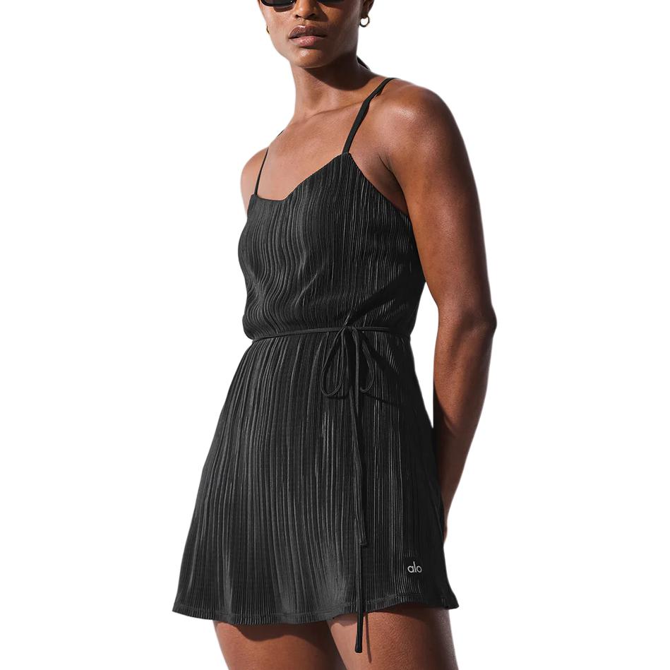 Alo Yoga Micro Plisse Game On Slip Dress Women’s
