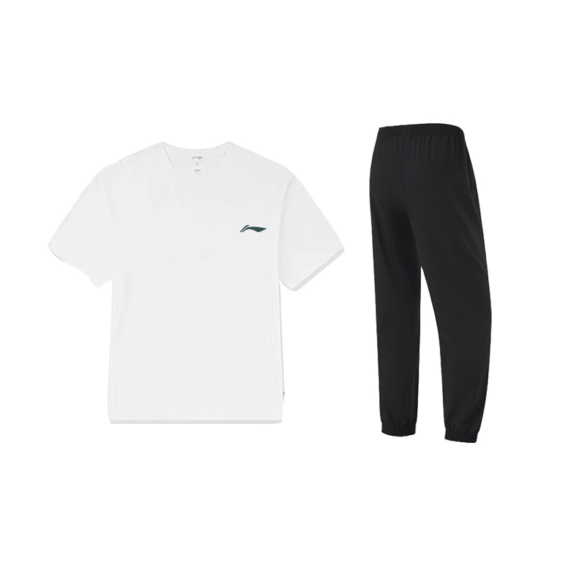 Li Ning Casual Sportswear Unisex Two Piece Set White Black