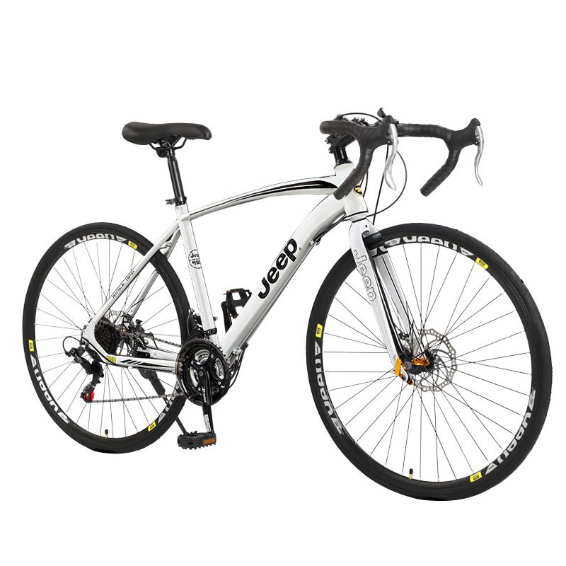 Jeep Road Bikes High Carbon Steel Mechanical Dual Disc Brake Commute Adults