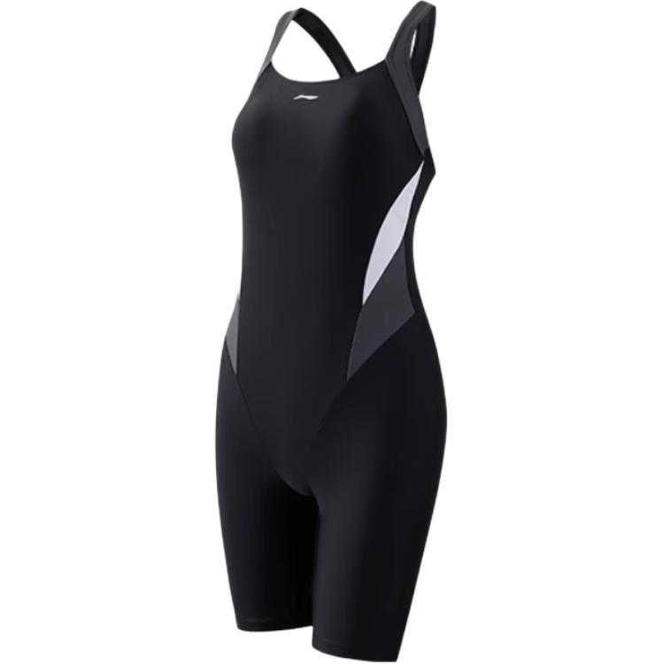 Li Ning Sports Series One piece Swimsuit Women's Elegant Black