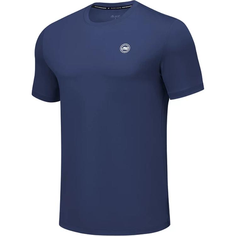 Skechers Quick Dry T Shirts Men’s Marine Collegiate Blue